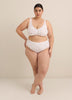 Cheeky White Floral-Print Cotton Brief - ti Voglio