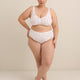 Cheeky White Floral-Print Cotton Brief - ti Voglio