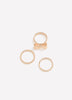 Assorted Golden Rings with Bow, Set of 3