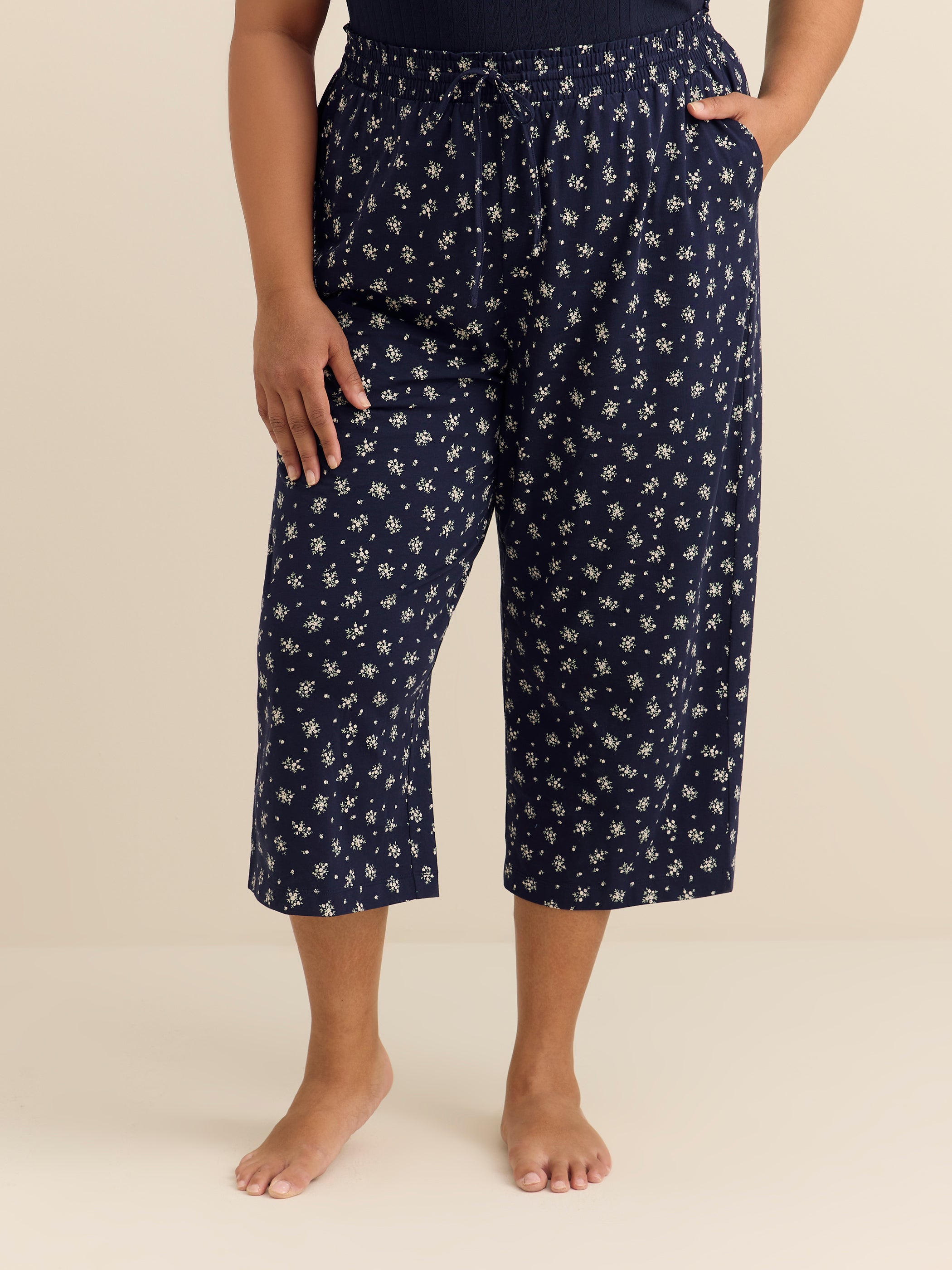 Straight-Leg Pyjama Capri Pant - ti Voglio