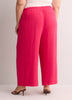 Linen-Blend Wide-Leg Crop Pant with Drawstring at Waistband