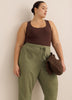 Linen Blend Tapered-Leg Pant