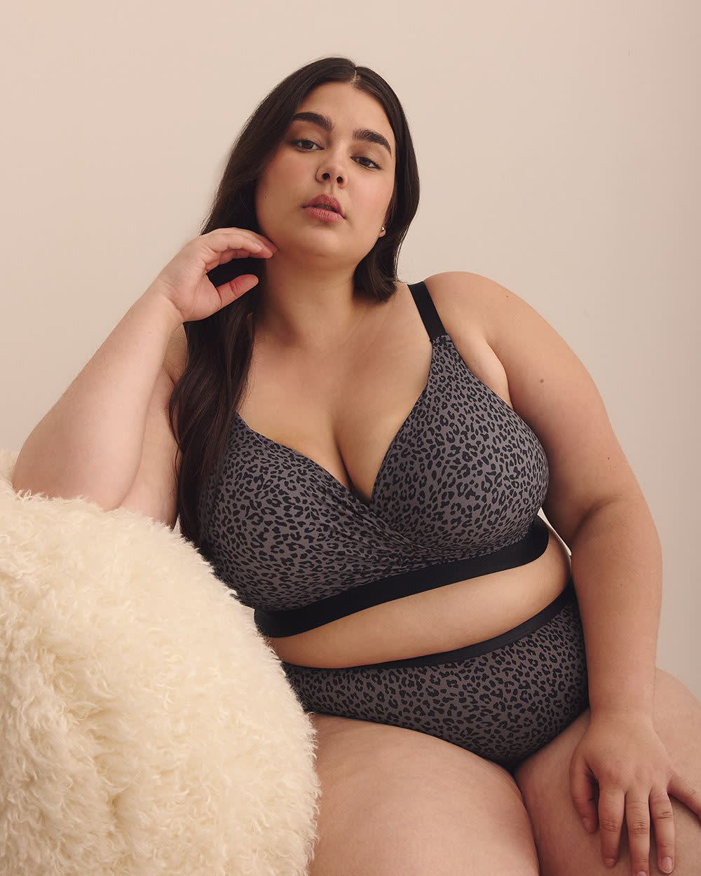 Cheetah-Print Wireless Padded T-Shirt Bra - Déesse Collection