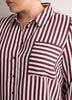 Responsible, Silky Buttoned Down Tunic Shirt