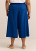 Linen Blend Cropped Wide-Leg Pant