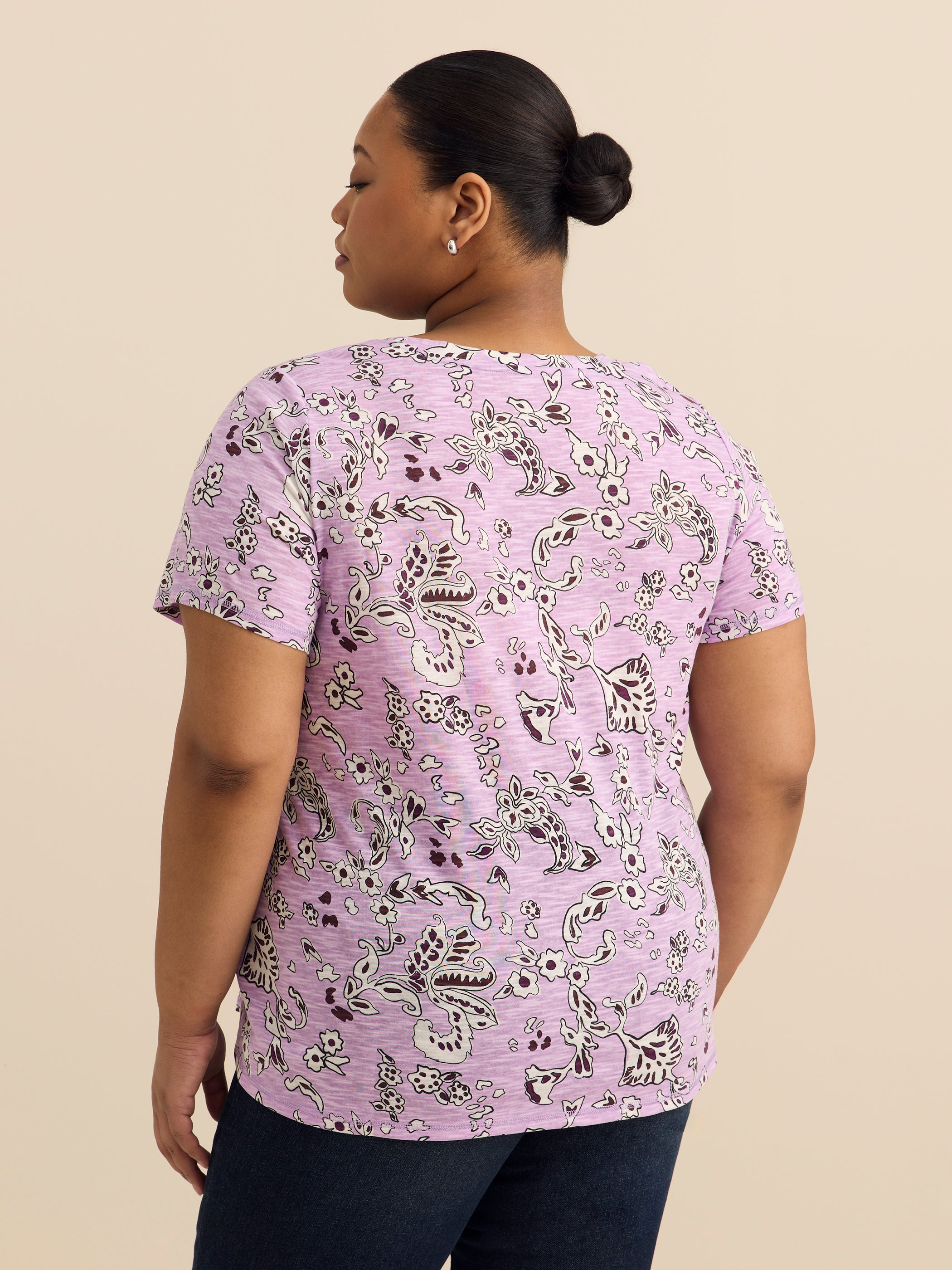 Curvy-Fit Short-Sleeve Crew-Neck Tee