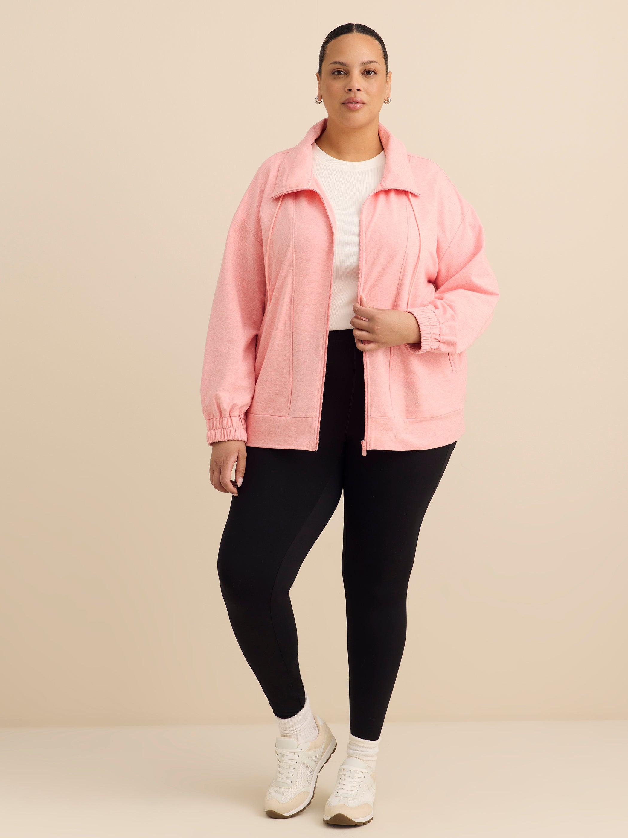 Manteau zippé à col montant - Active Zone