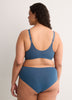 Blue Underwire Plunge Bra with Magnetic Front Closure - Déesse Collection