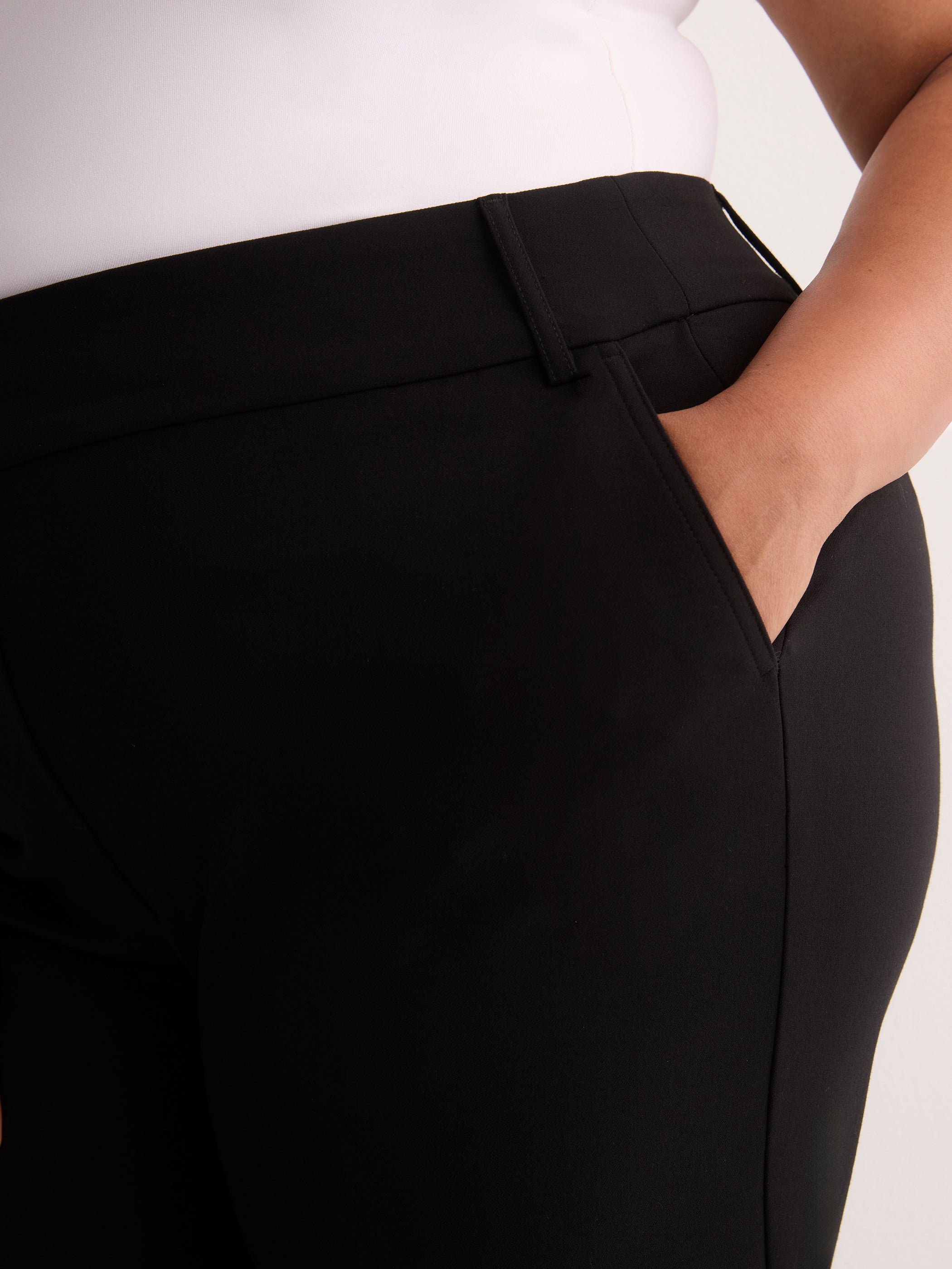 Tall, Black Straight-Leg Savvy Pant