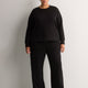 Responsible, Petite, Black High-Rise Wide-Leg Pull-On Knit Pant - Active Zone