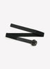 Black Flower Buckle Elastic Belt