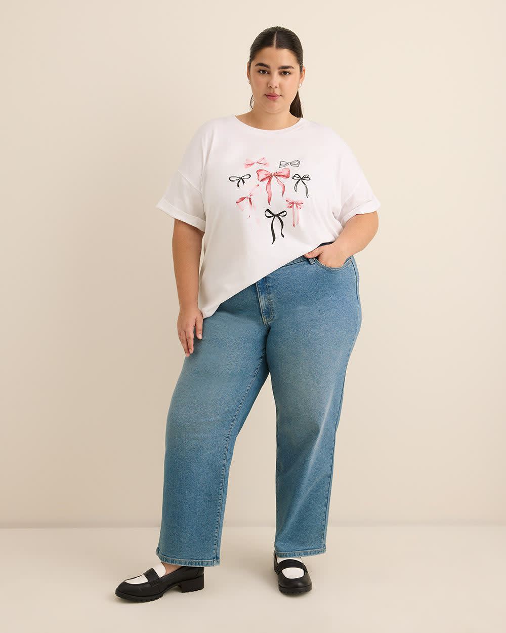 T-shirt col rond, coupe carrée - Essentiels PENN.