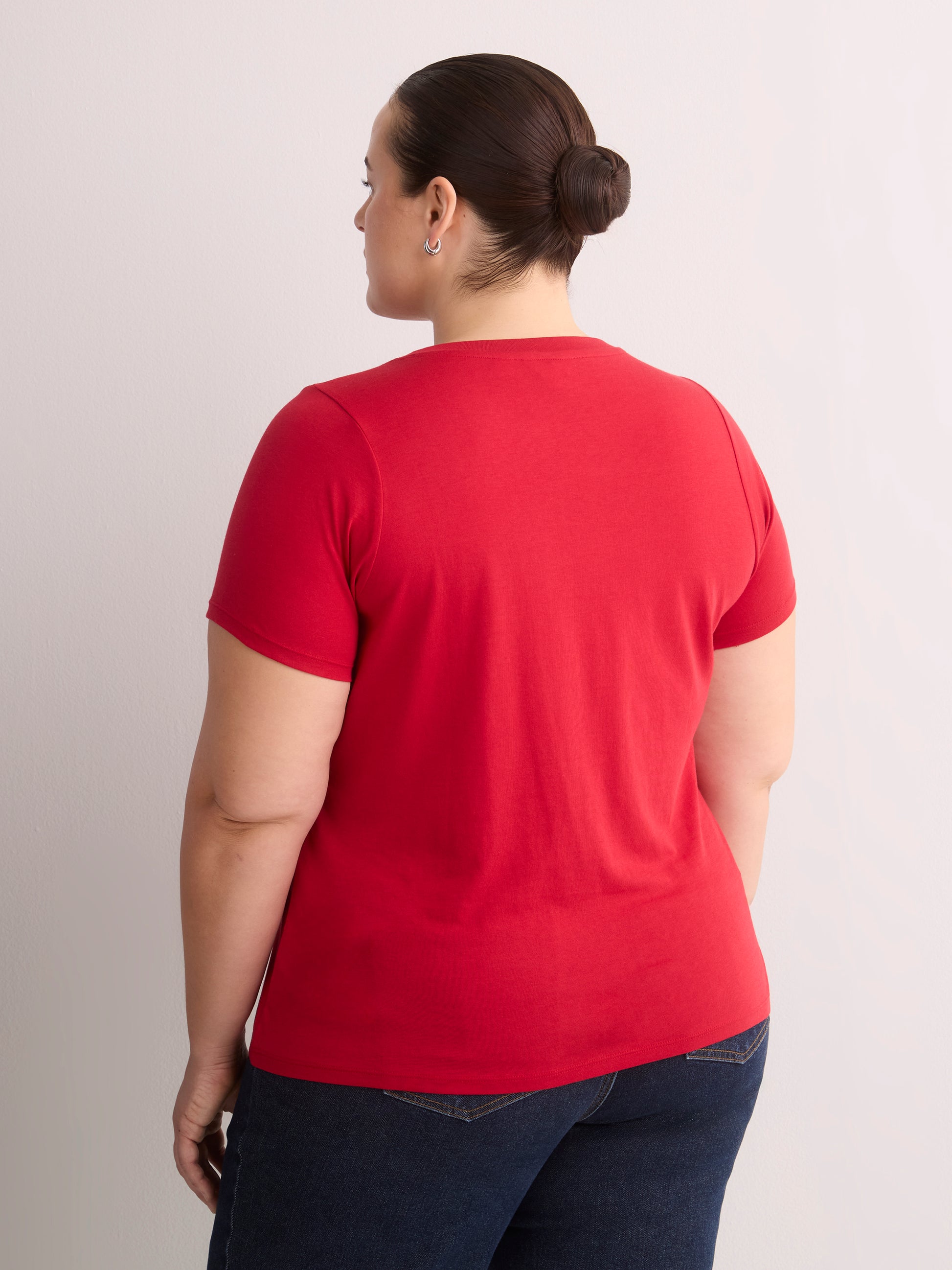 Crewneck Short-Sleeve Knit Top
