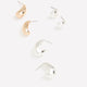 Mixed Metallic Bubble Earrings, Set of 3
