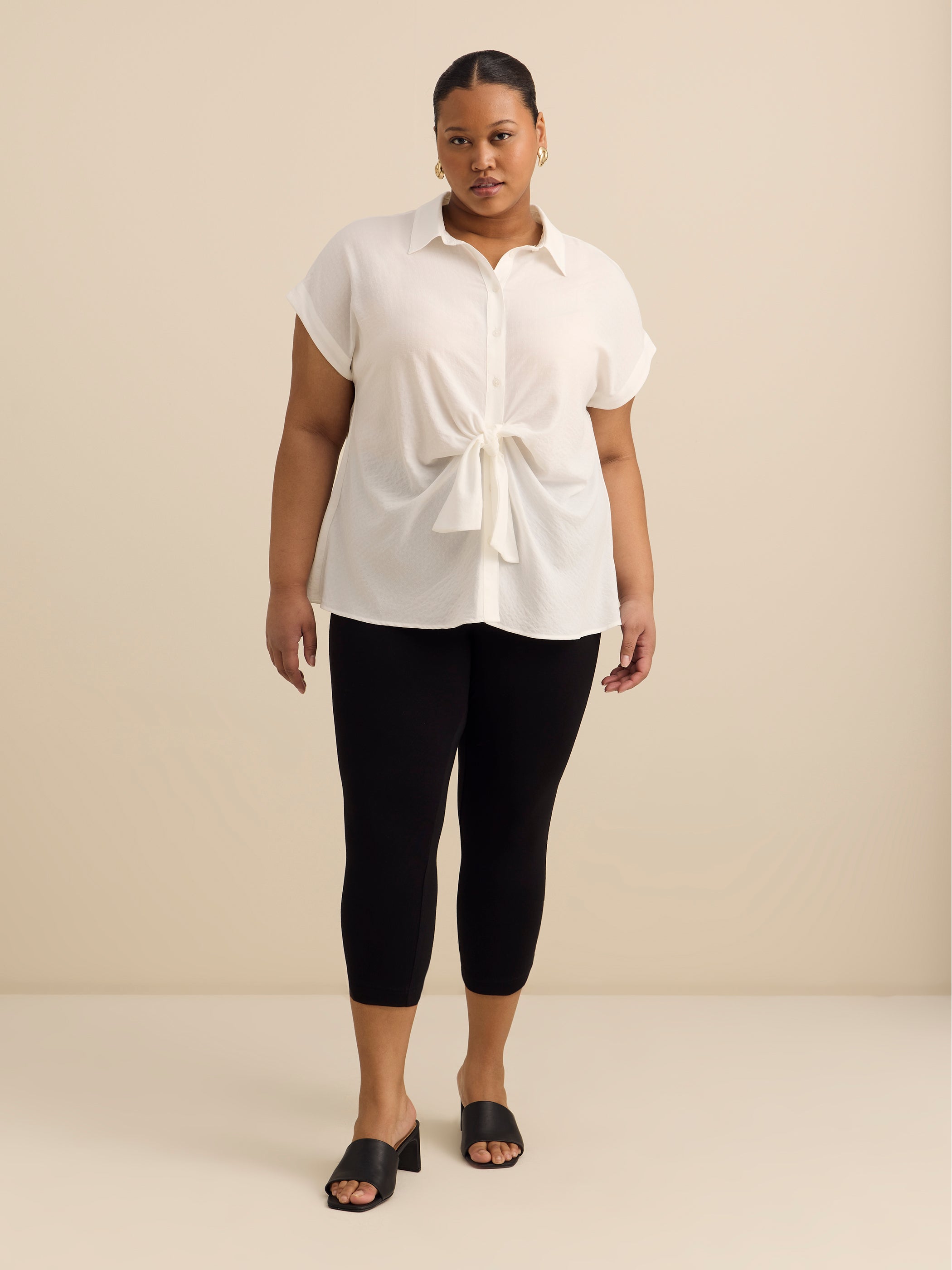 Responsible, Capri Legging with Crochet Trim Detail