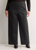 Charcoal Pinstripe Pull-On Wide-Leg Pant, Essential Pant