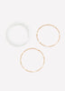 Assorted Golden and Straw Bangles, Set of 3
