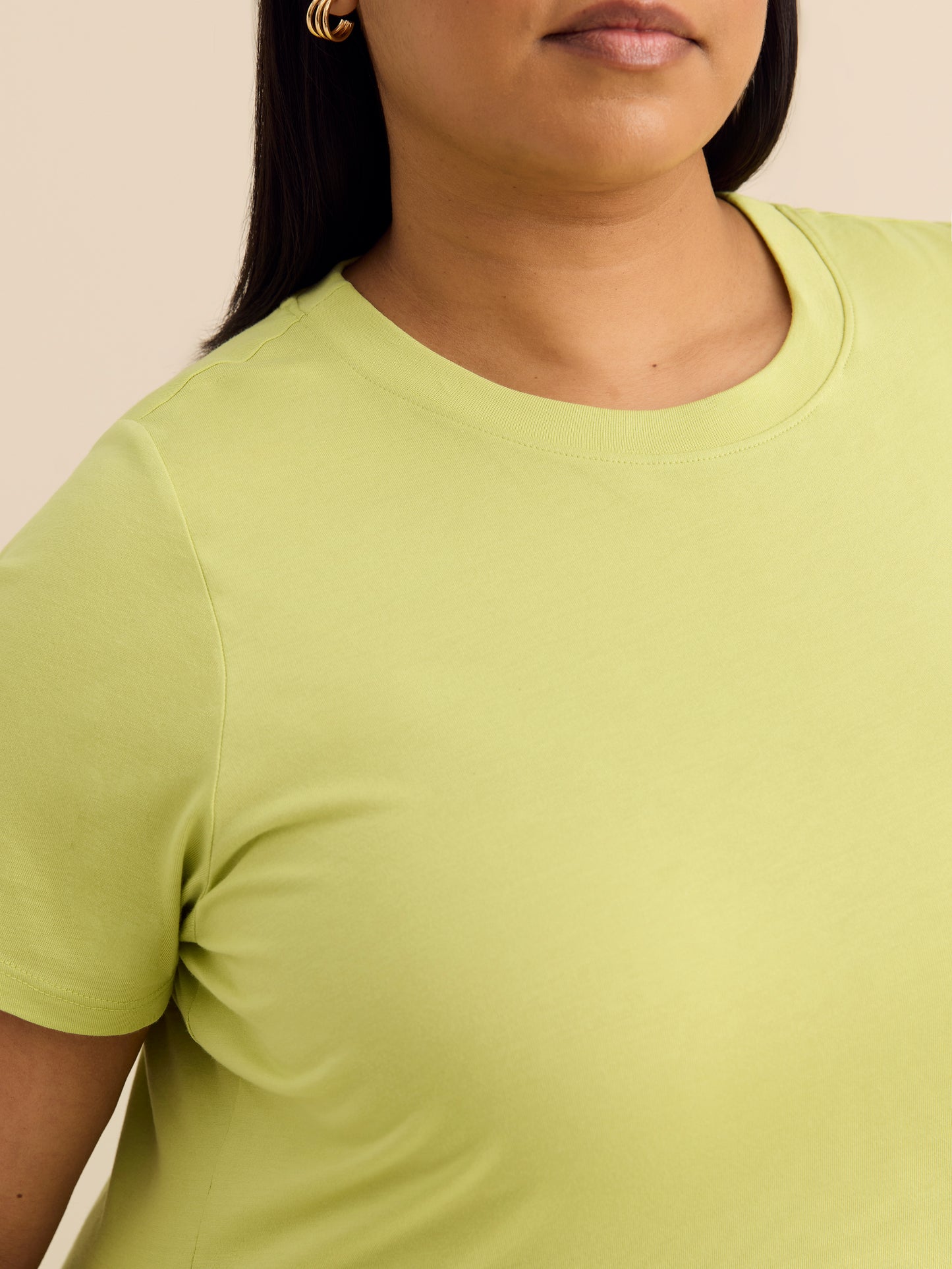 Crewneck Short-Sleeve Knit Top