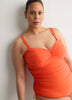 Orange Bandeau High-Leg One-Piece Swimsuit