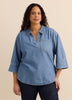 Denim Pull Over Blouse