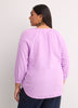 Cotton A-Line Notch-Neckline Blouse