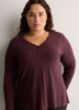 Responsible, Slight Swing Henley Rib Knit Top