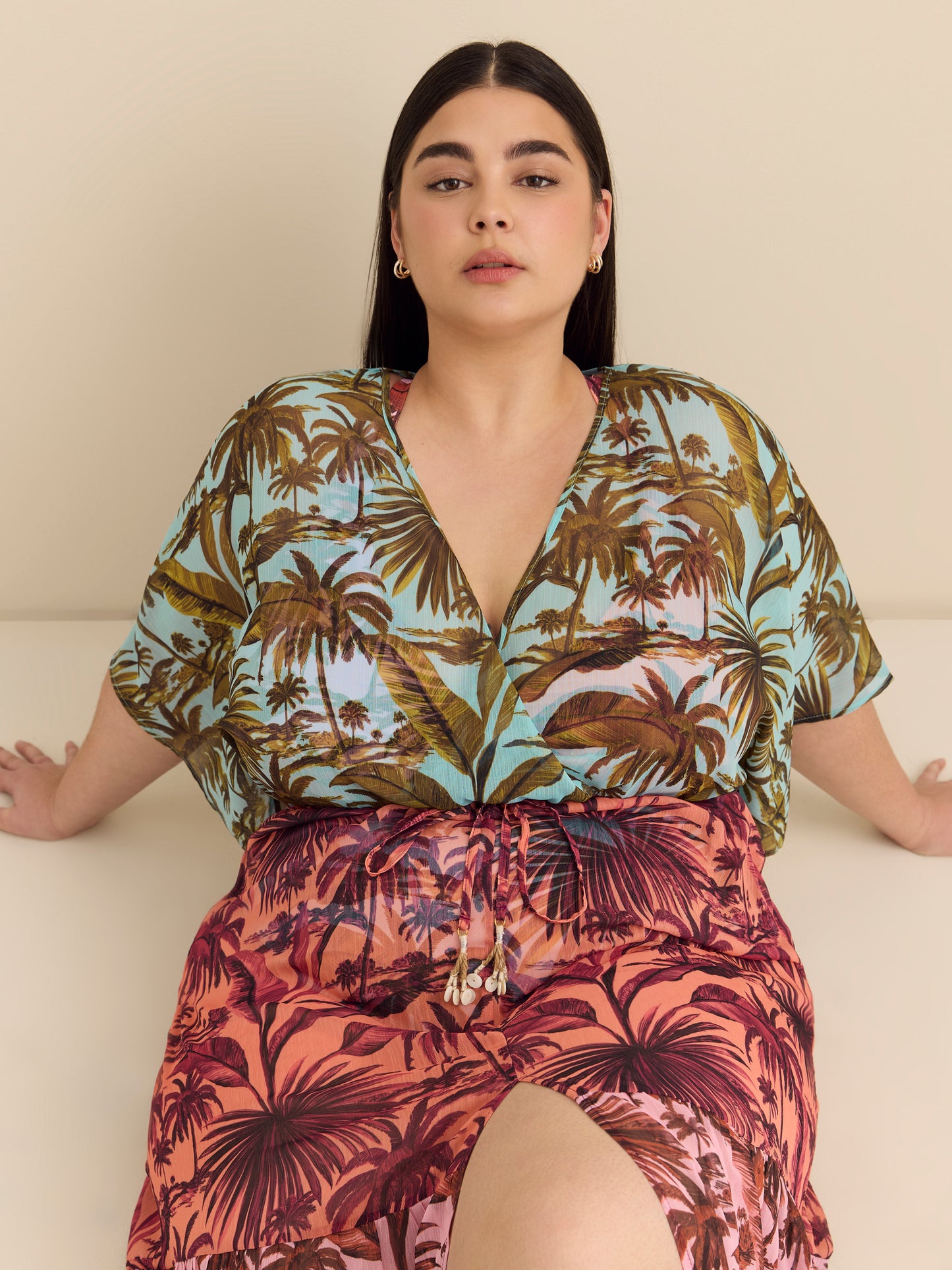 Robe cache-maillot colorée légère - Bleu Rod Beattie