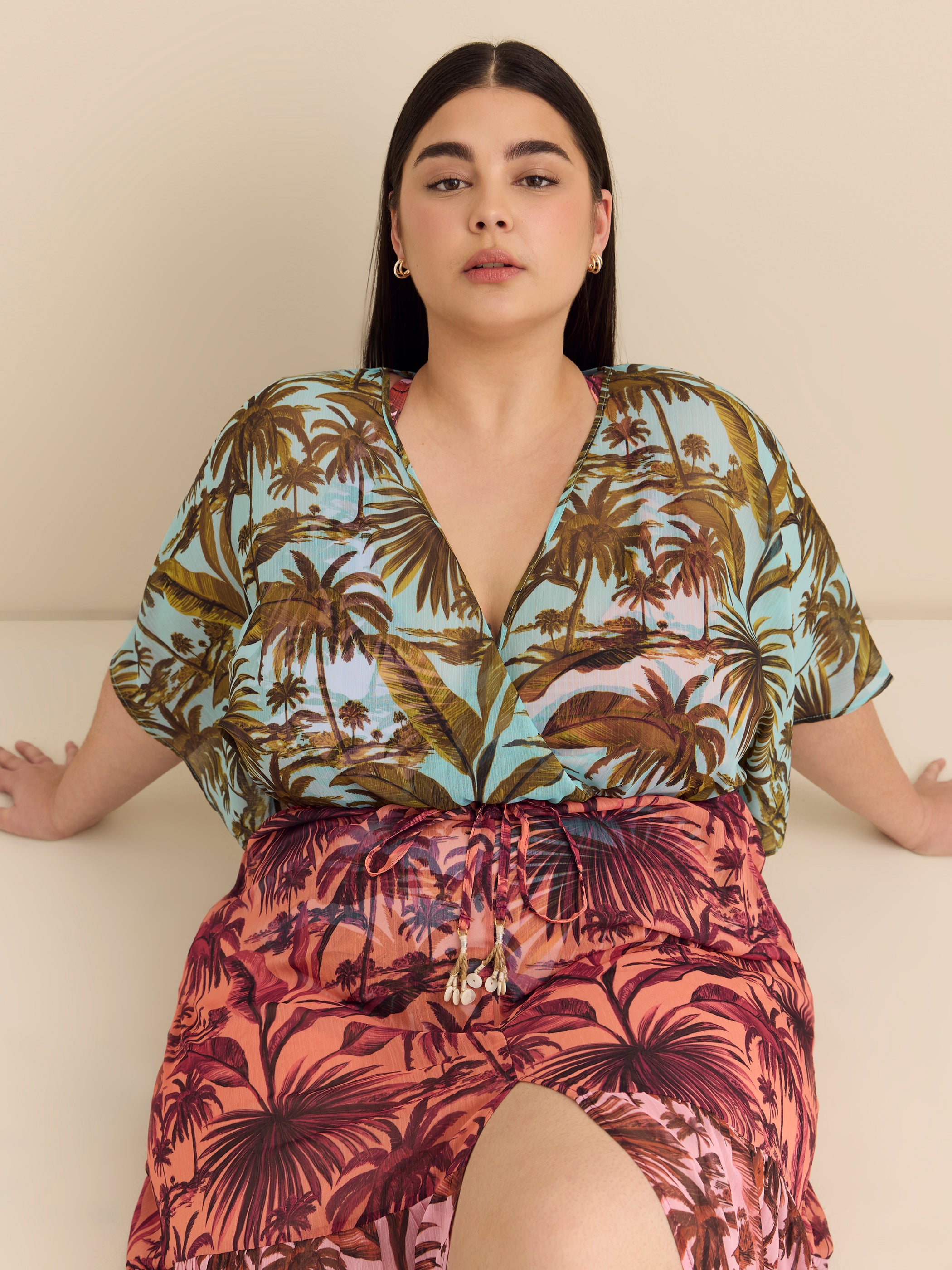 Robe cache-maillot colorée légère - Bleu Rod Beattie