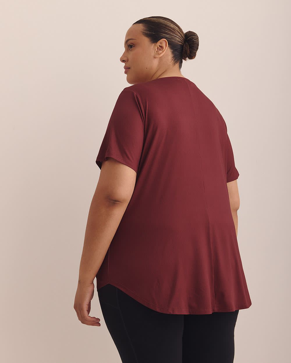 T-shirt à manches courtes et ourlet arrondi, tissu responsable - Active Zone