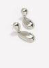 Silver Two-Piece Pendant Earrings