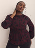 Crewneck Blouse with Smocking Waist - Addition Elle