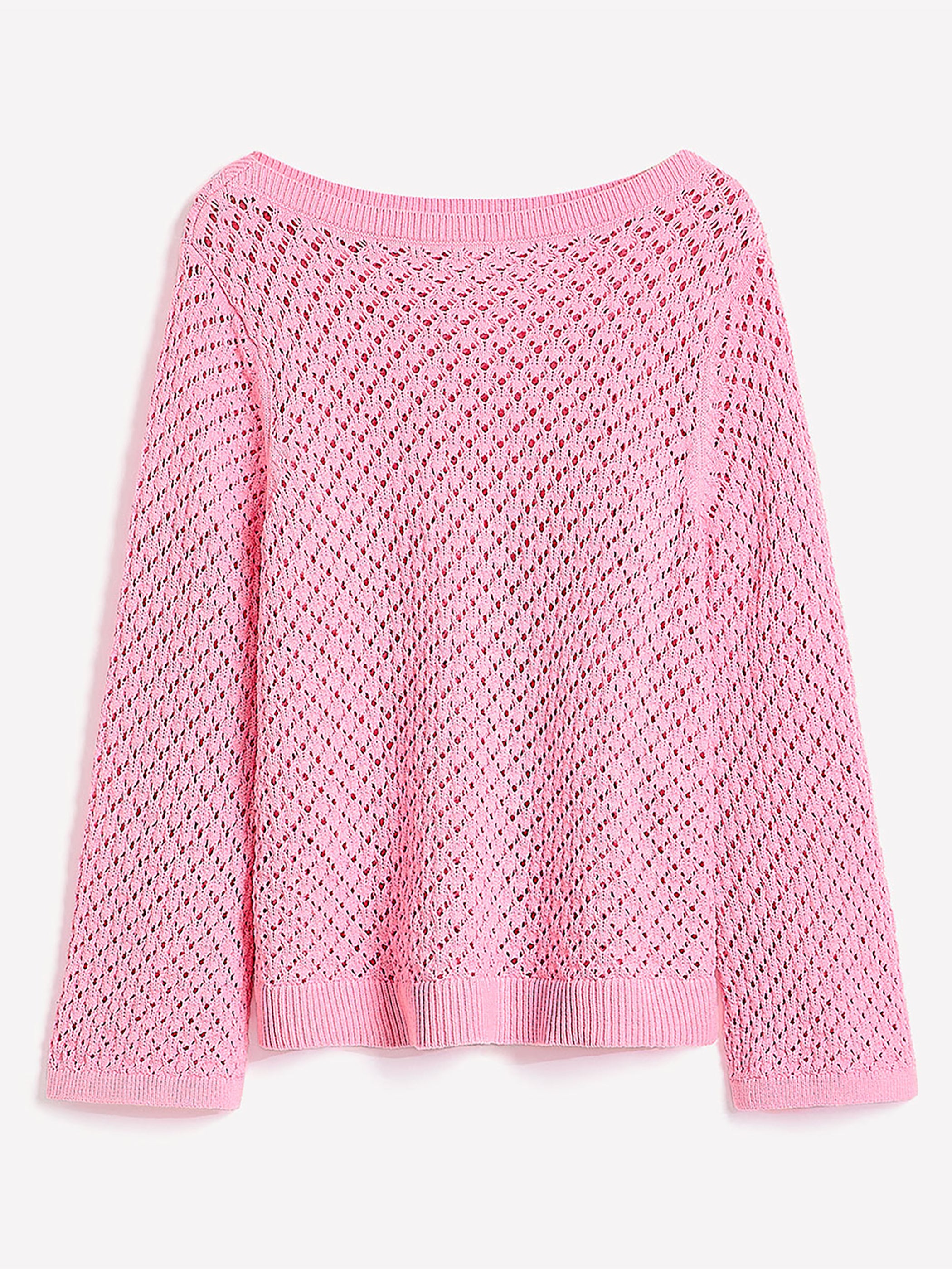 Long Bell Sleeve Sweater with Boat Neck