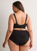 Black Star-Print Wireless Unlined Cotton Bra - tiVOGLIO