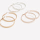 Metal Hoop Earrings, Set of 3
