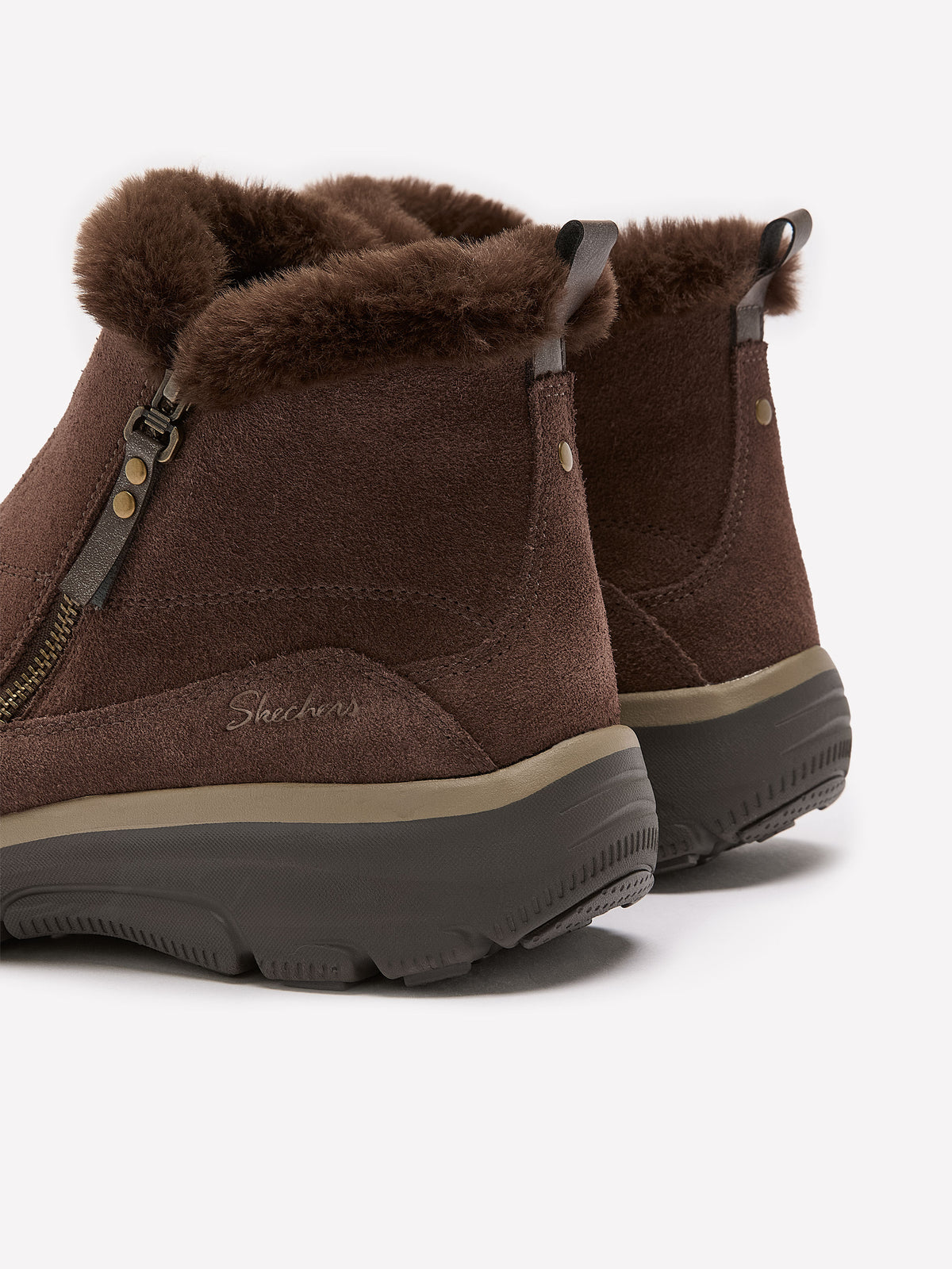Wide Width, Easy Going Faux-Fur Zip-Up Winter Boot - Skechers