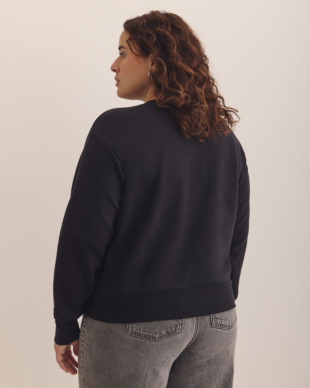 Black Feel Cozy Sweatshirt with Small Logo - adidas