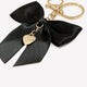 Black Bow Keychain / Bag Charm with Heart