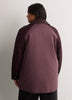 Long Two-Tone Barn Jacket with Corduroy Collar