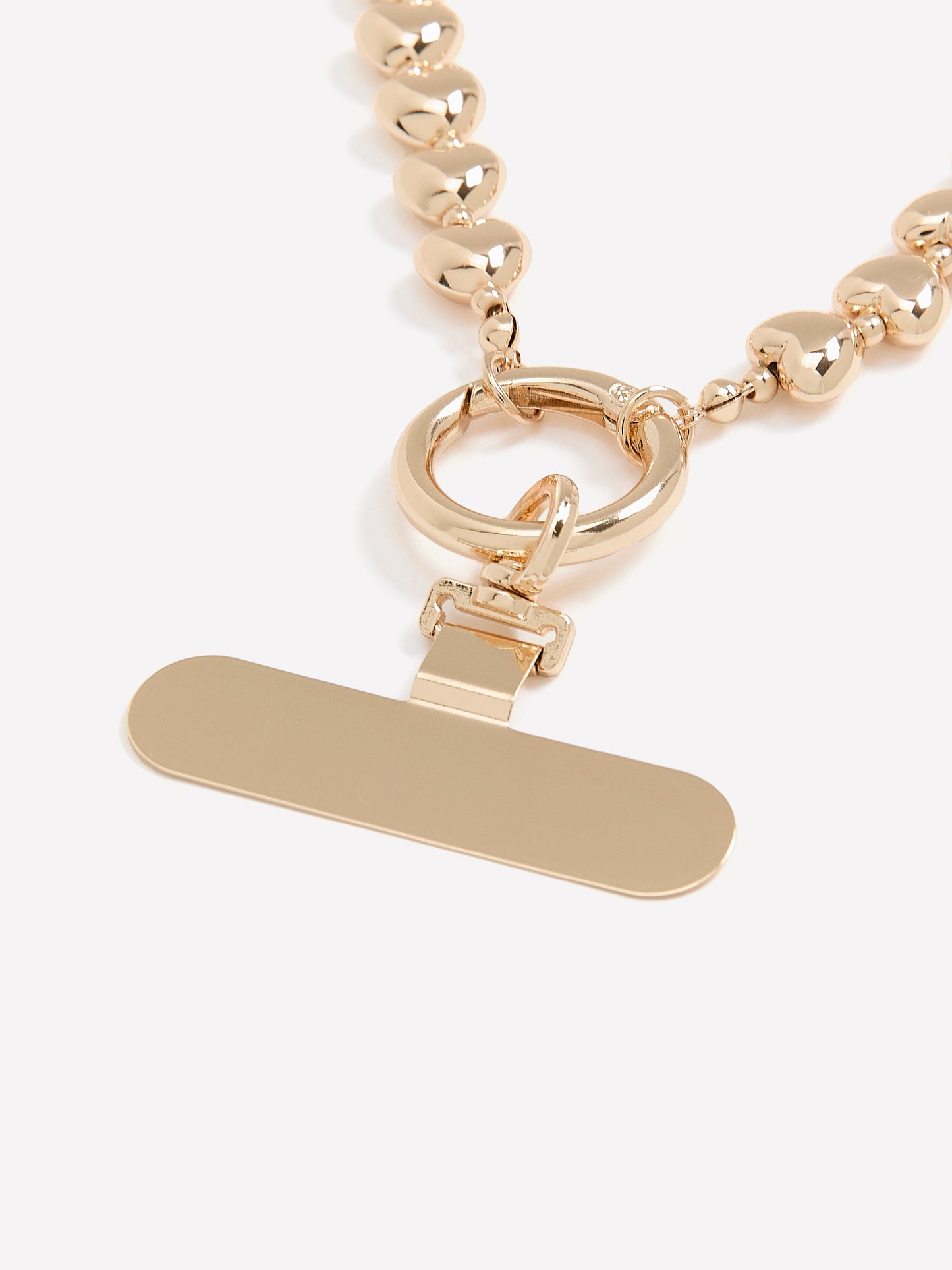 Golden Phone Wristlet Chain with Hearts