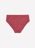 Red High-Cut Cotton Brief with Heart and Clover Print - tiVOGLIO