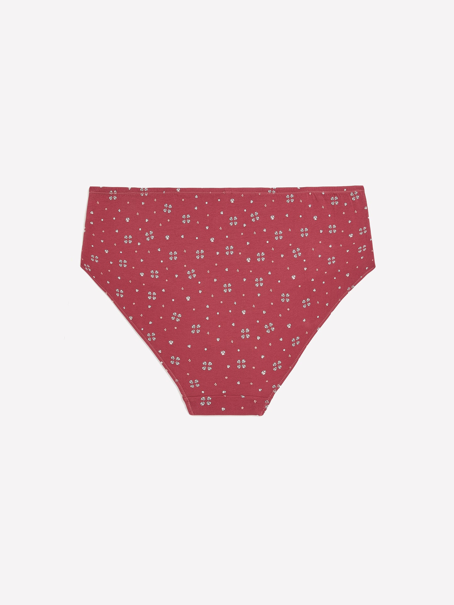 Red High-Cut Cotton Brief with Heart and Clover Print - tiVOGLIO
