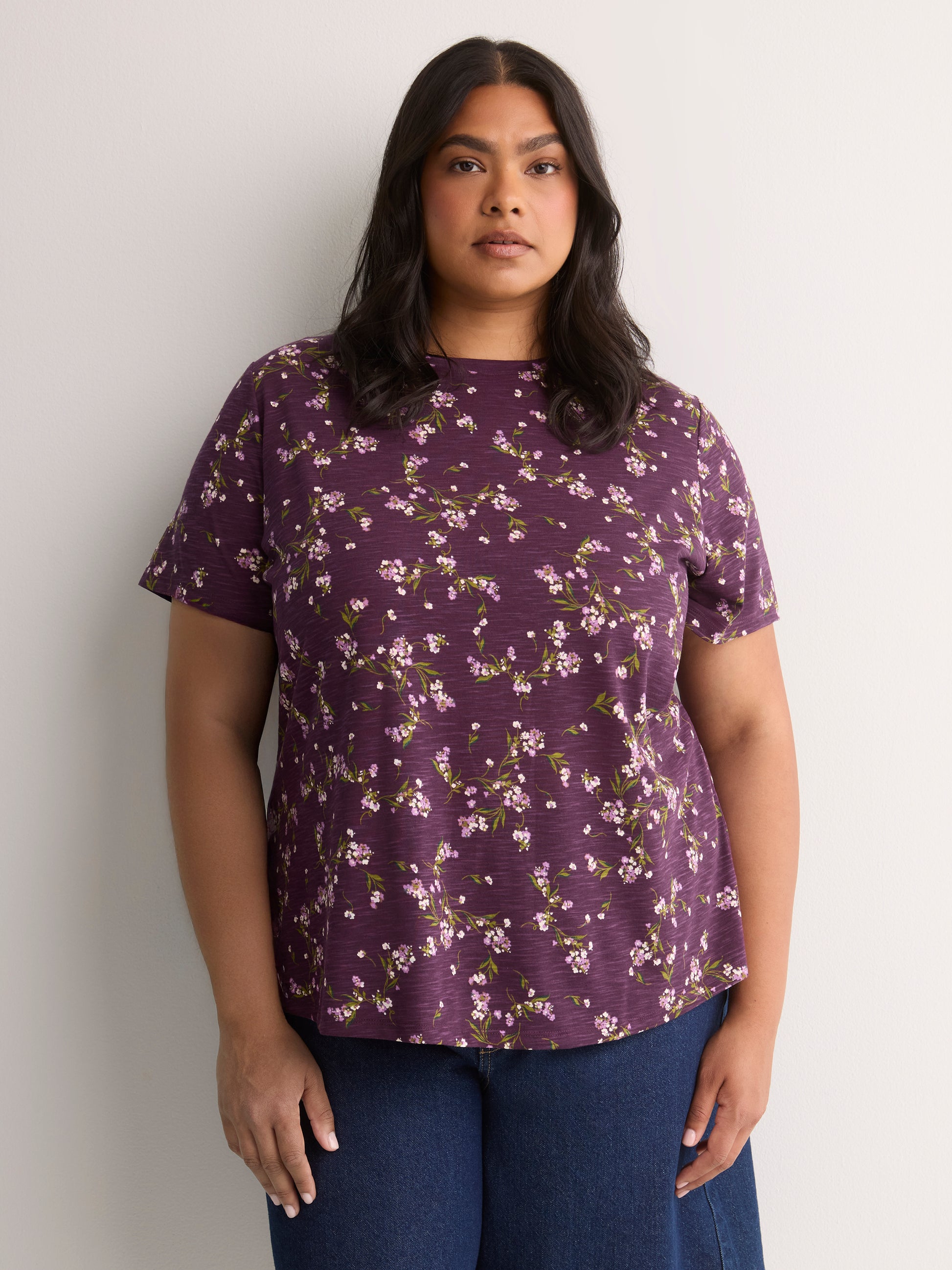 Curvy-Fit Short-Sleeve Crew-Neck Tee