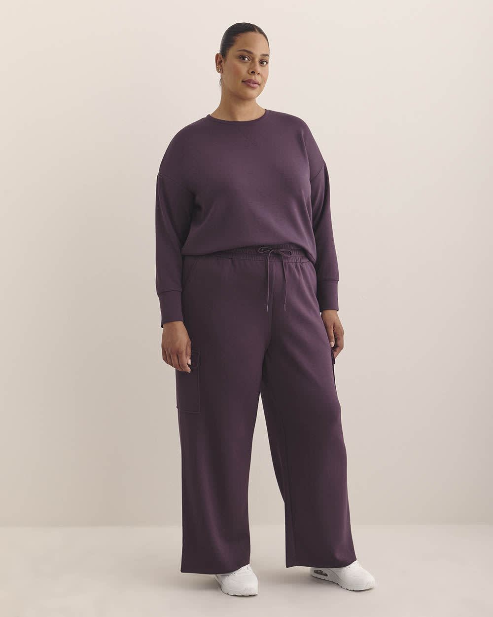 Pantalon cargo en tricot léger à jambe large, petite - Active Zone