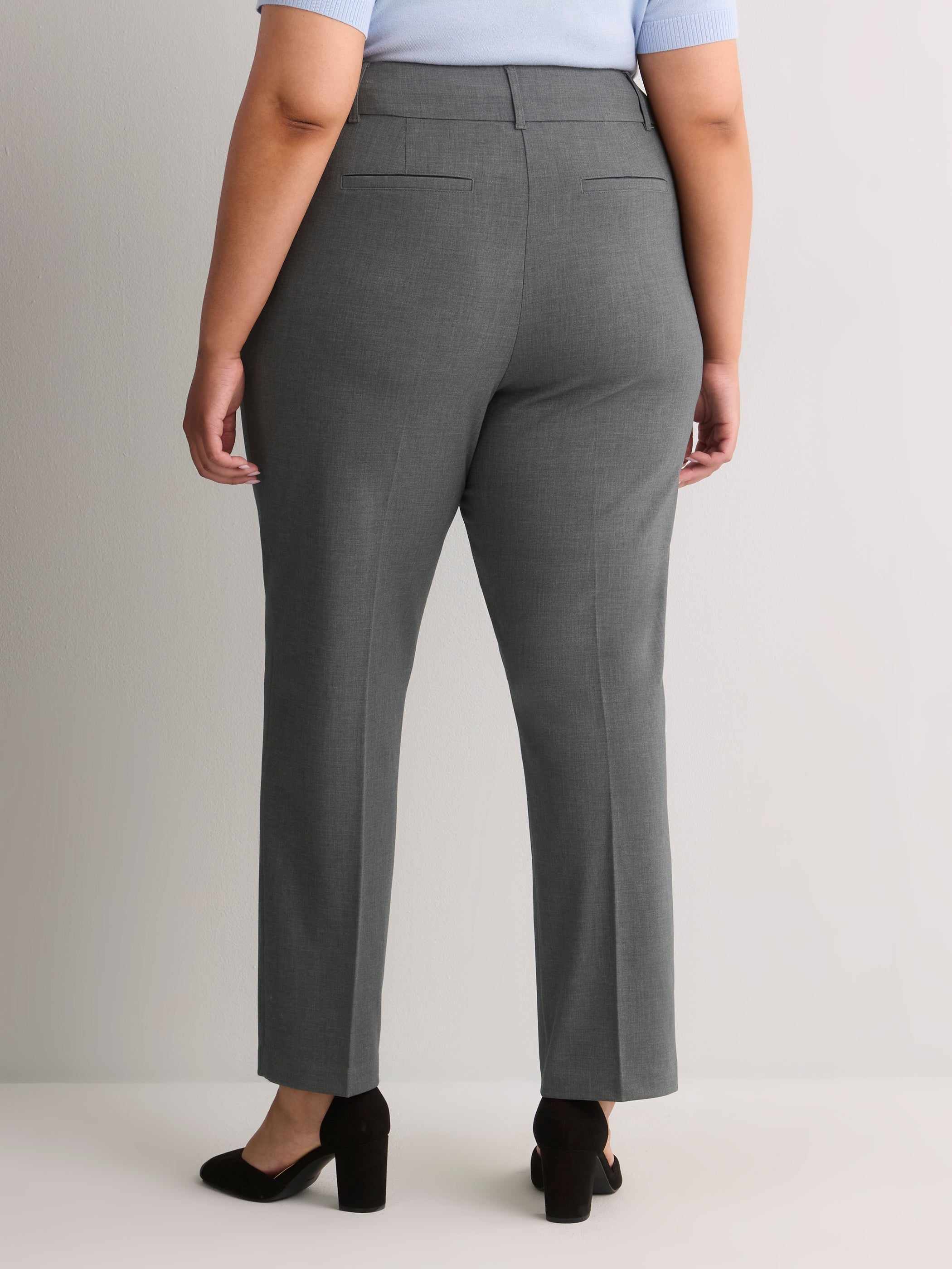 Heather Blue Straight-Leg Savvy Pant