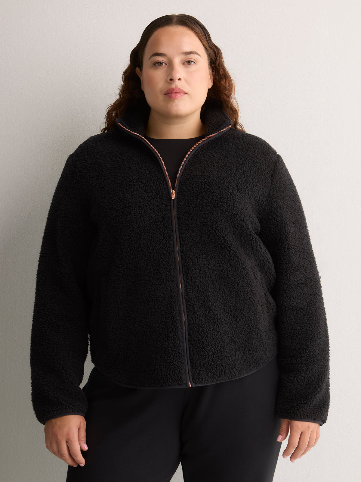 Mock-Neck Zip Sherpa Jacket - Skechers