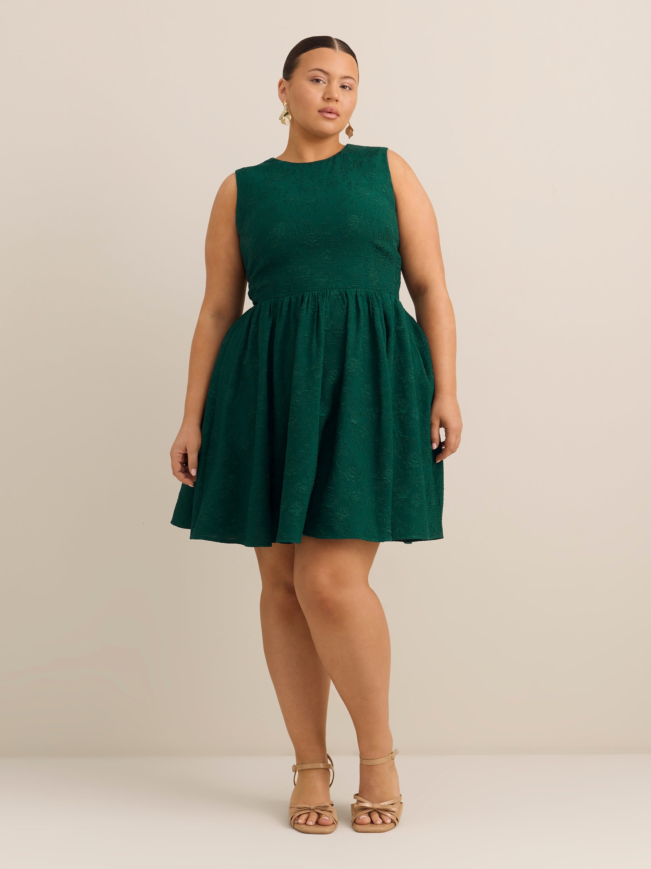 Robe évasée sans manches en tricot - Addition Elle