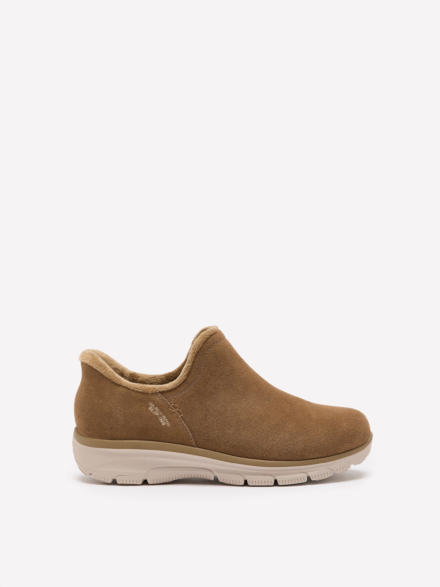 Wide Width, Relaxed-Fit Low-Heel Suede Bootie - Skechers
