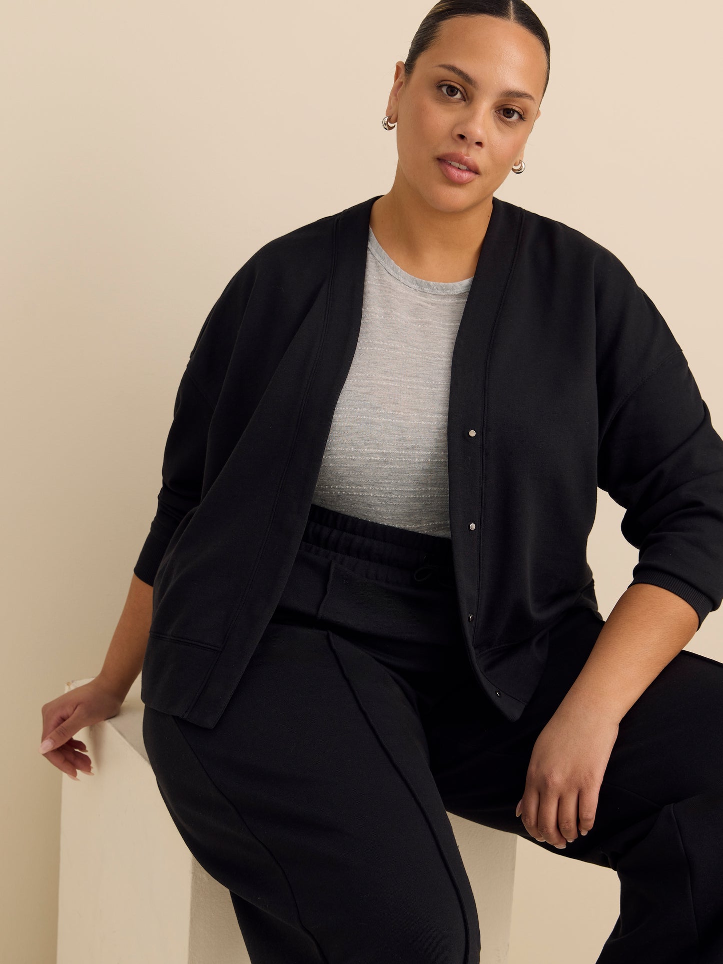 French Terry Wide-Leg Pants - ActiveZone