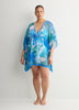 Printed Chiffon Caftan - Bleu by Rod Beattie