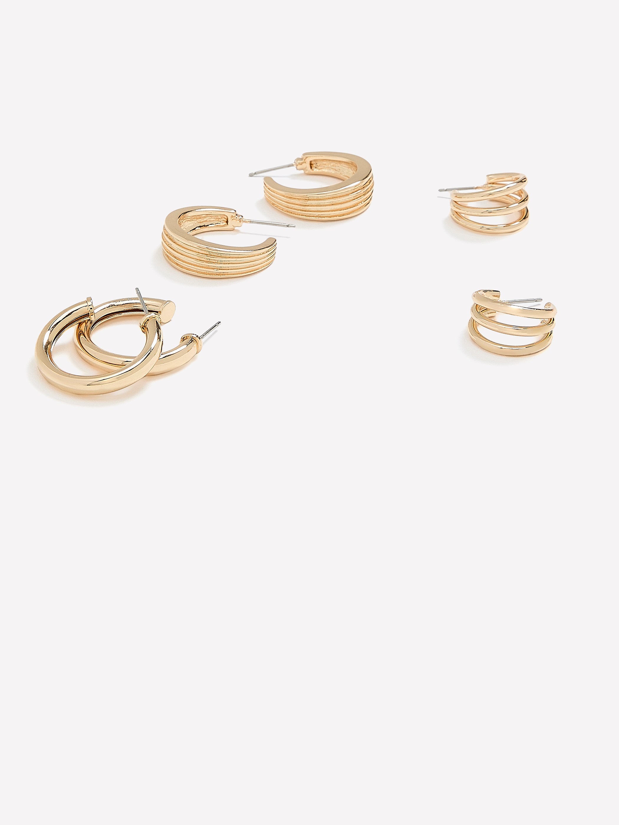 Assorted Small Hoop Earrings, Set of 3